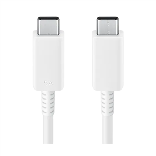 Samsung, USB-C - USB-C, 5 A, 1.8 m, white - Cable