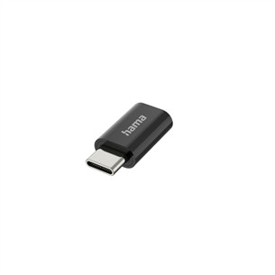 Hama micro USB, USB-C adapter, black - Adapter Item - 00200310 00200310