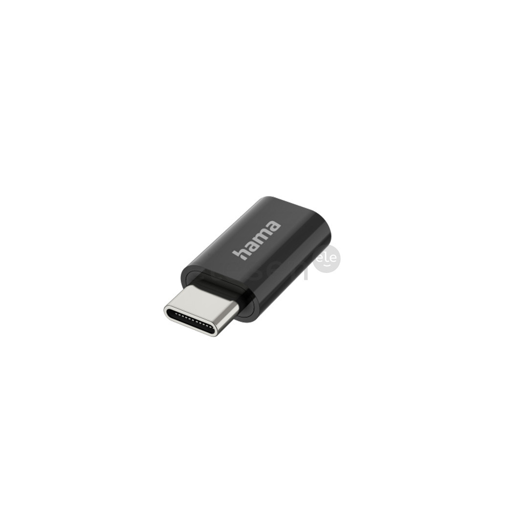 Hama micro USB, USB-C adapter, black - Adapter Item - 00200310
