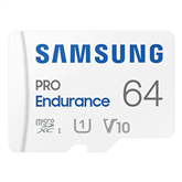 Samsung Micro SDHC Endurance PRO + SD adapter, 64 GB, white - Memory Card Item - MB-MJ64KA/EU