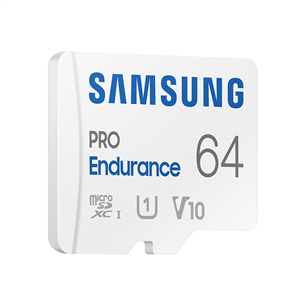 Samsung Micro SDHC Endurance PRO + SD adapter, 64 GB, white - Memory Card Item - MB-MJ64KA/EU