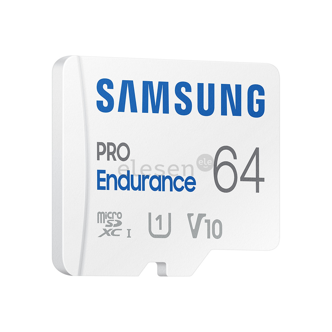 Atminties kortelė Samsung Micro SDHC Endurance PRO + SD adapter, 64 GB, white + adapteris Prekė - MB-MJ64KA/EU