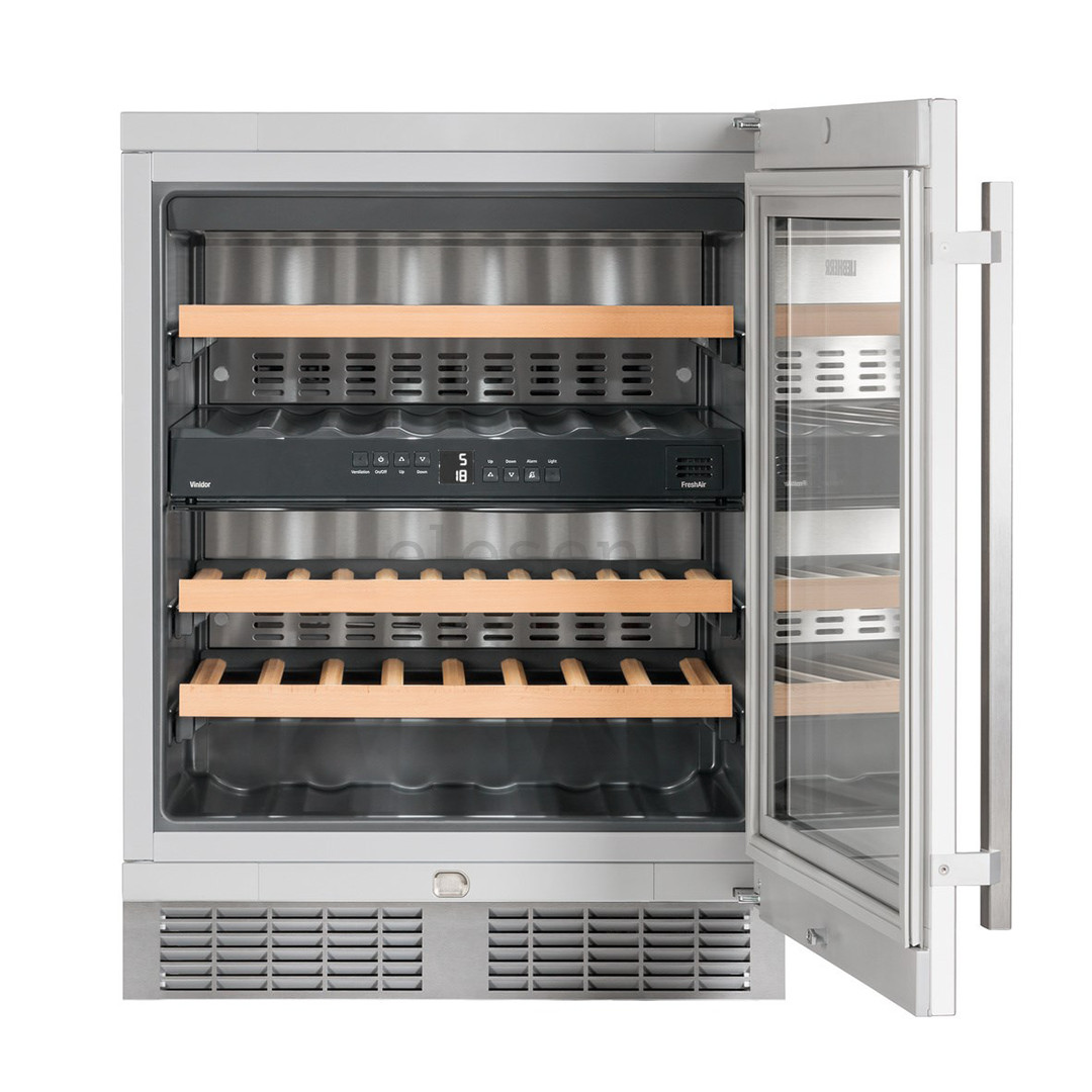 Liebherr, 34 бутылки, высота 82 см, серебристый - Интегрируемый винный шкаф