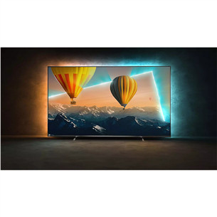 Philips PUS8057, 55'', 4K UHD, LED LCD, feet stand, gray - TV