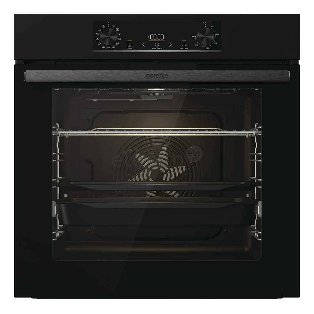 Gorenje, 12 functions, 77 L, black - Built-in oven