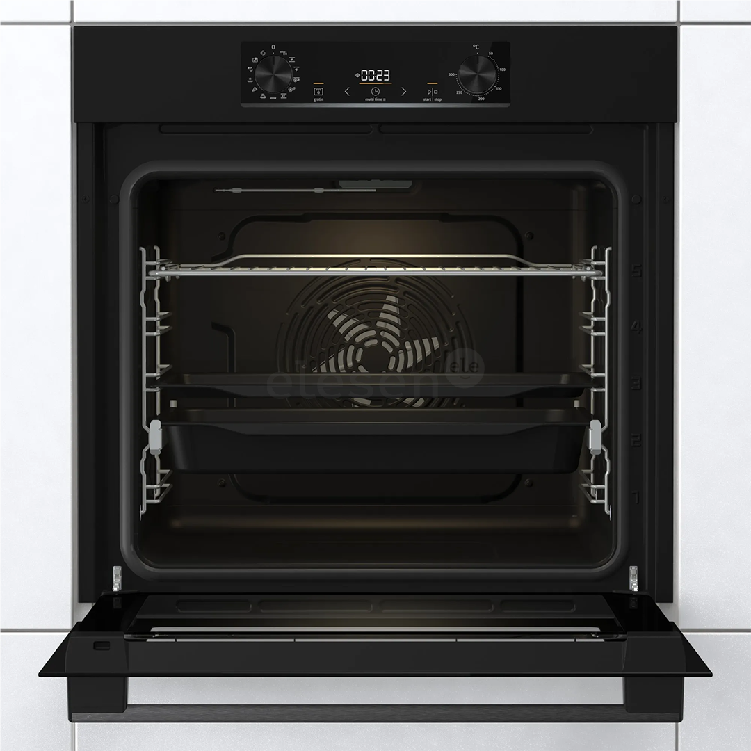 Gorenje, 12 functions, 77 L, black - Built-in oven