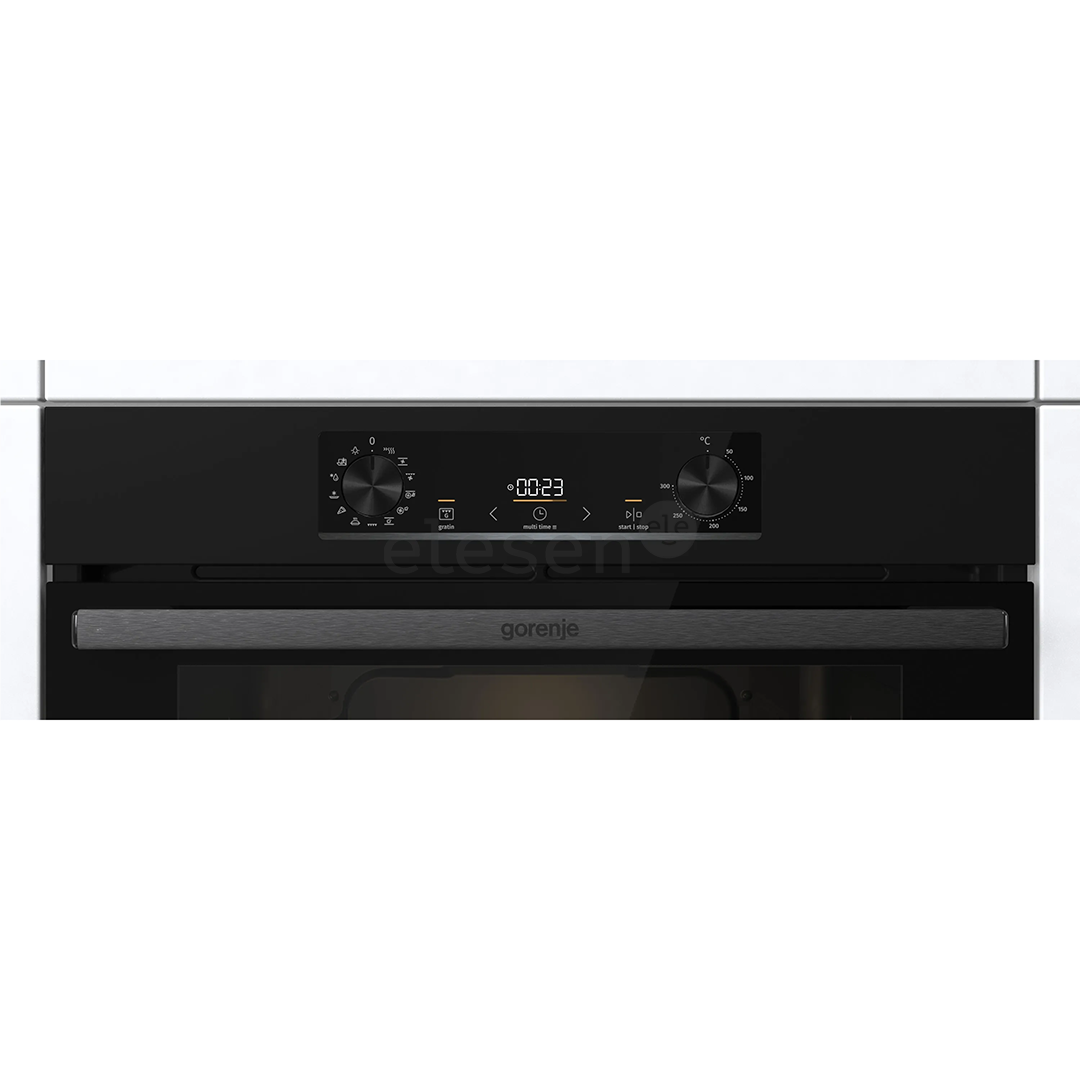 Gorenje, 12 functions, 77 L, black - Built-in oven
