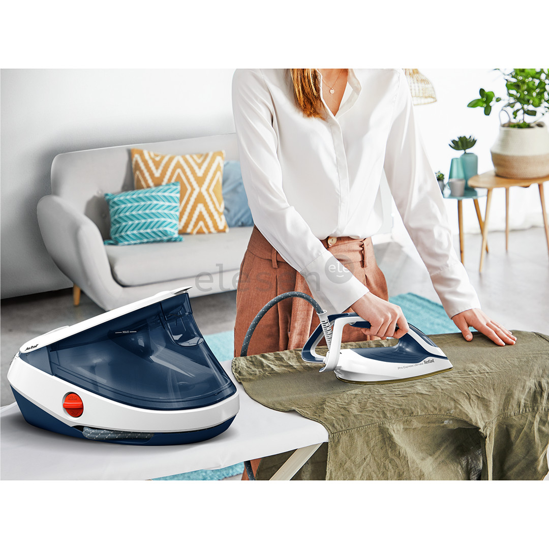 Tefal Pro Express Ultimate II, 3000 W, blue/white - Ironing System Item - GV9712E0