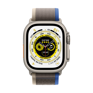 Dirželis Apple Watch 49mm, Trail Loop, S/M, blue/gray