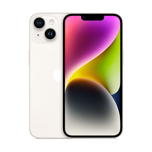 Apple iPhone 14 128 GB, Starlight Prekė - MPUR3PX/A MPUR3PX/A