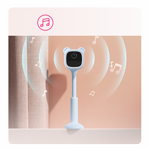 EZVIZ BM1 Bear, 2 MP, WiFi, night vision, aqua - Battery-powered Baby Monitor Item - CS-BM1