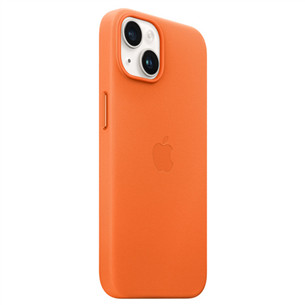 Dėklas Apple iPhone 14 Leather Case with MagSafe, orange Prekė - MPP83ZM/A