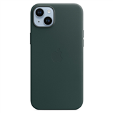 Dėklas Apple iPhone 14 Plus Leather Case with MagSafe, forest green Prekė - MPPA3ZM/A