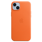 Dėklas Apple iPhone 14 Plus Leather Case with MagSafe, orange Prekė - MPPF3ZM/A
