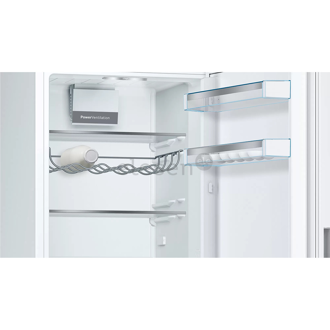 Bosch, LowFrost, 308 L, aukštis 186 cm, baltas - Šaldytuvas