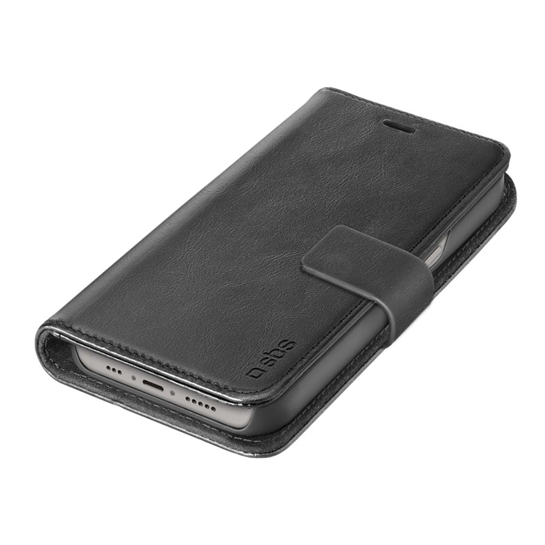 SBS Book Case, iPhone 14 Pro, leather, black - Smartphone case