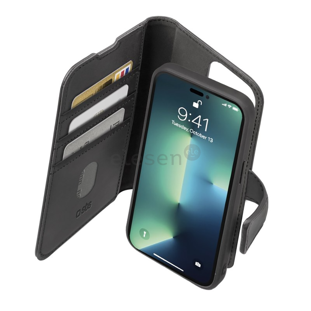 SBS Duo Mag Wallet, iPhone 14 Pro, black - Smartphone case