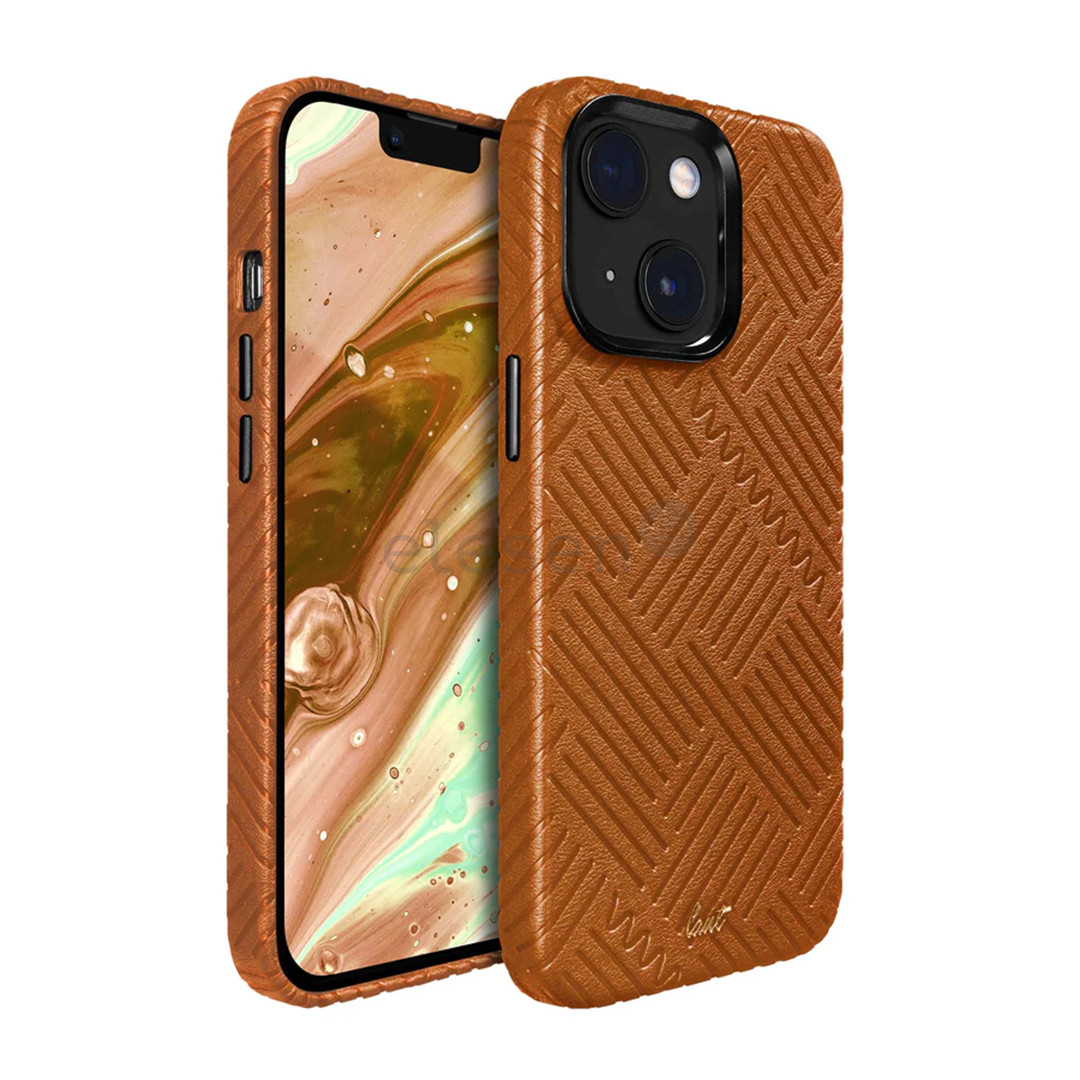 LAUT MOTIF, iPhone 14 Plus, полоски, коричневый - Чехол для смартфона