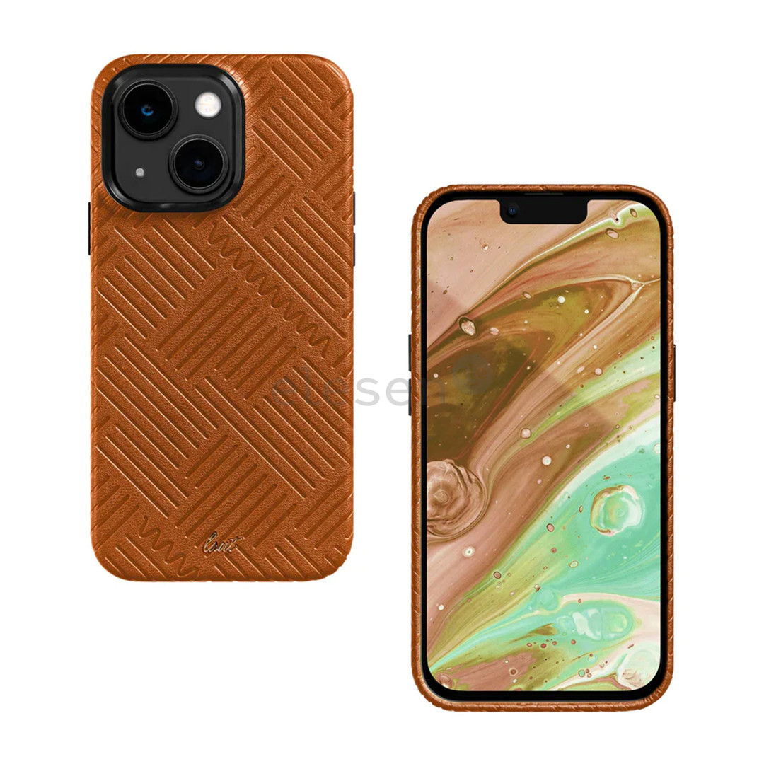 LAUT MOTIF, iPhone 14 Plus, полоски, коричневый - Чехол для смартфона