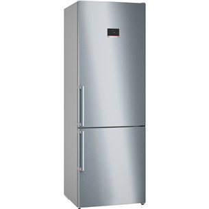 Bosch, NoFrost, 440 L, aukštis 203 cm, nerūdijančio plieno - Šaldytuvas KGN497ICT