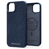 Njord byElements Salmon Leather MagSafe, iPhone 14 Plus, синий - Кожаный чехол Товар - NA42SL01