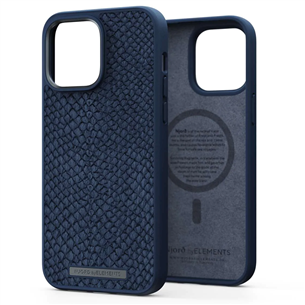 Njord byElements Salmon Leather MagSafe, iPhone 14 Pro Max, blue - Case Item - NA44SL01 NA44SL01