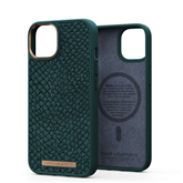 Njord byElements Salmon Leather MagSafe, iPhone 14, зеленый - Кожаный чехол Товар - NA41SL02