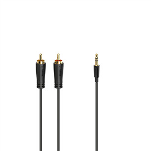 Hama Audio Cable, 3,5 мм - 2 RCA, позолоченный, 1,5 м, черный - Кабель Товар - 00205260 00205260