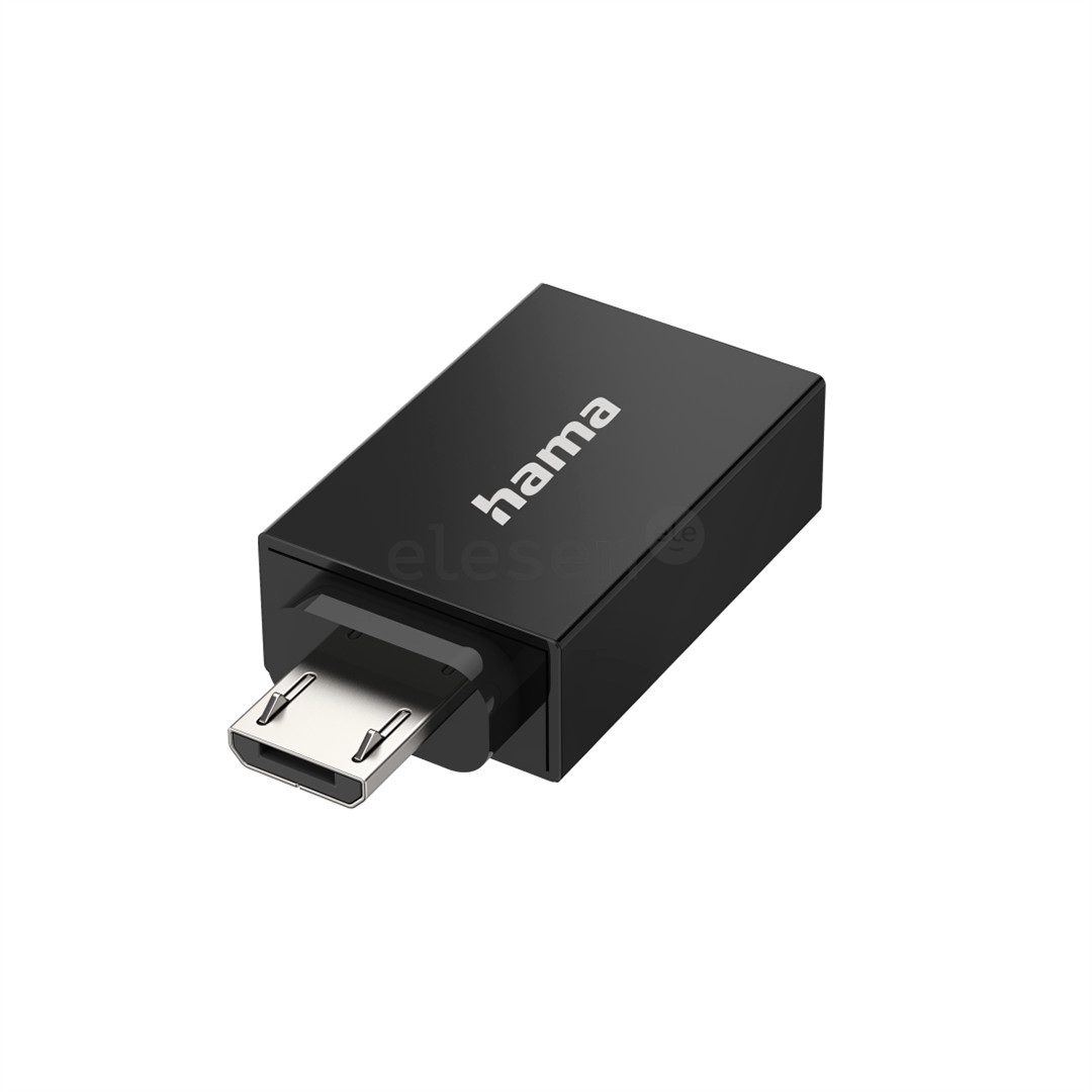 Hama USB OTG, USB - Micro USB, black - Adapter Item - 00300084