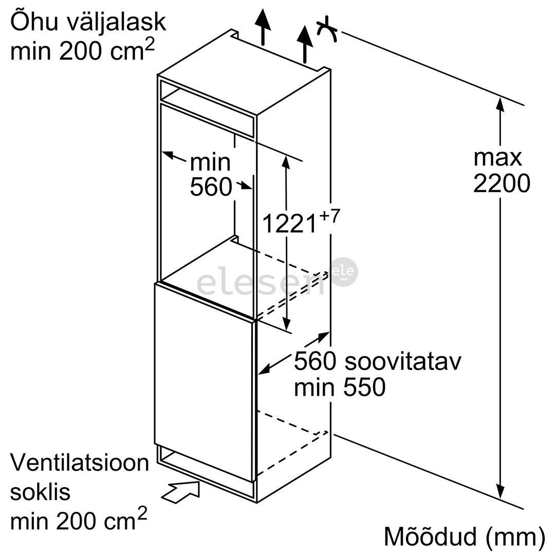 Įmontuojamas šaldiklis Bosch KIR41NSE0