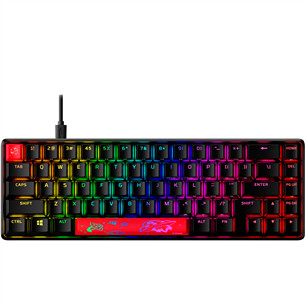 HyperX Alloy Origins 65, HyperX Red, Linear, US, черный - Механическая клавиатура