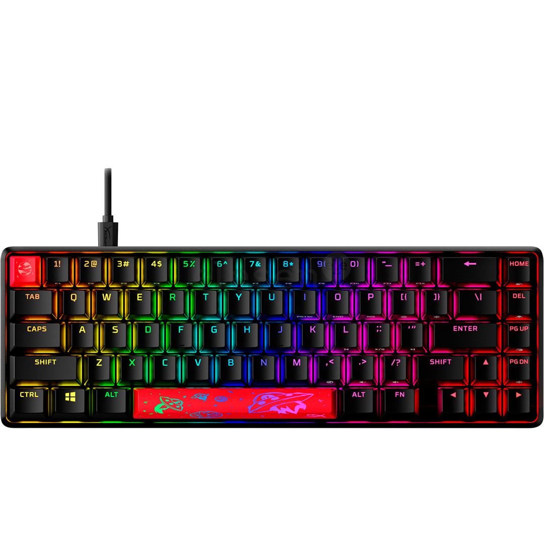 HyperX Alloy Origins 65, HyperX Red, Linear, US, черный - Механическая клавиатура