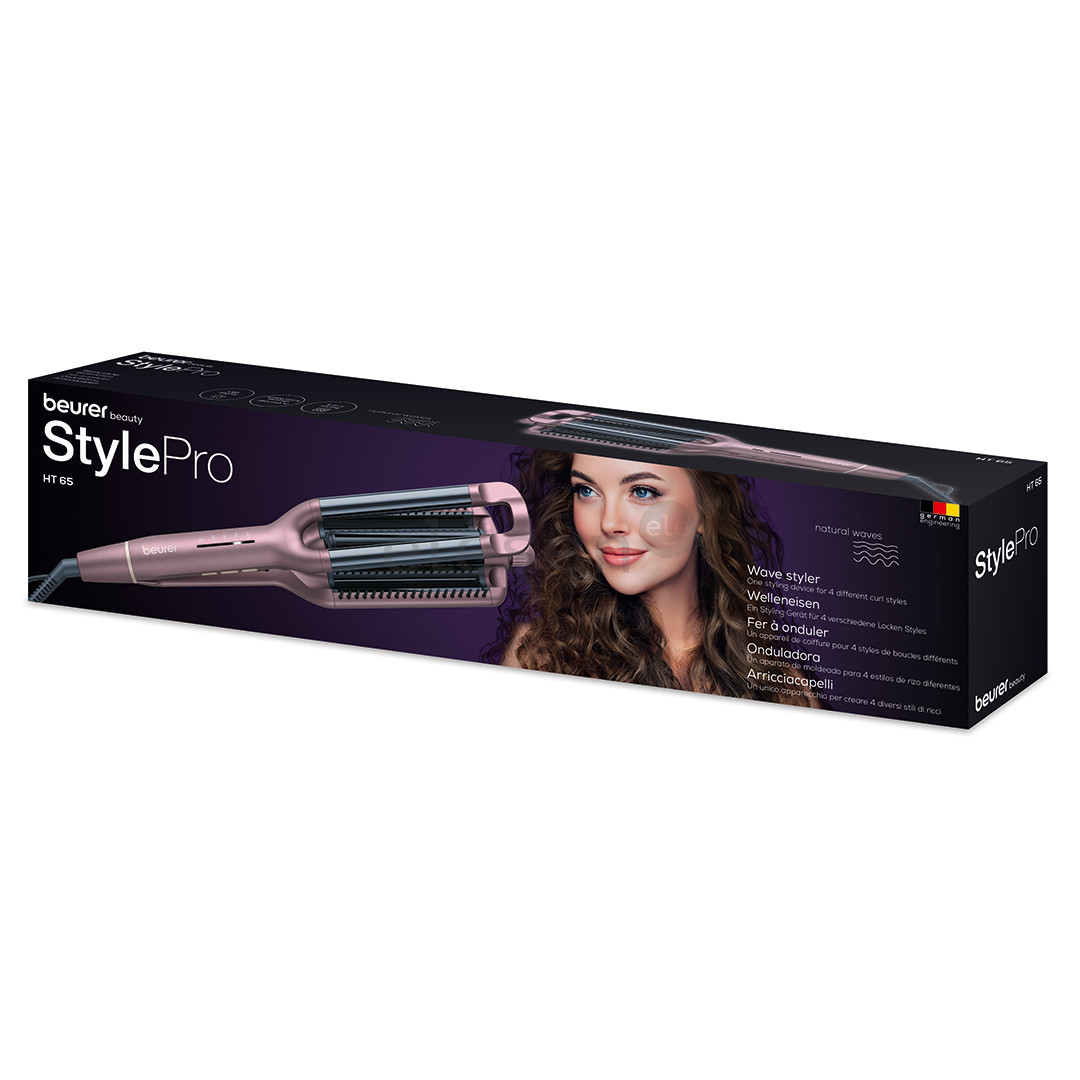 Beurer, 160-210°C, розовый - Щипцы для завивки волнами Товар - HT65
