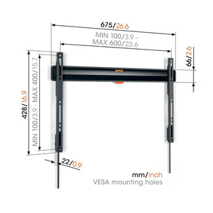 Vogels TVM 3603 Fixed TV Wall Mount, 40"-100'', черный - Настенное крепление Товар - TVM3603