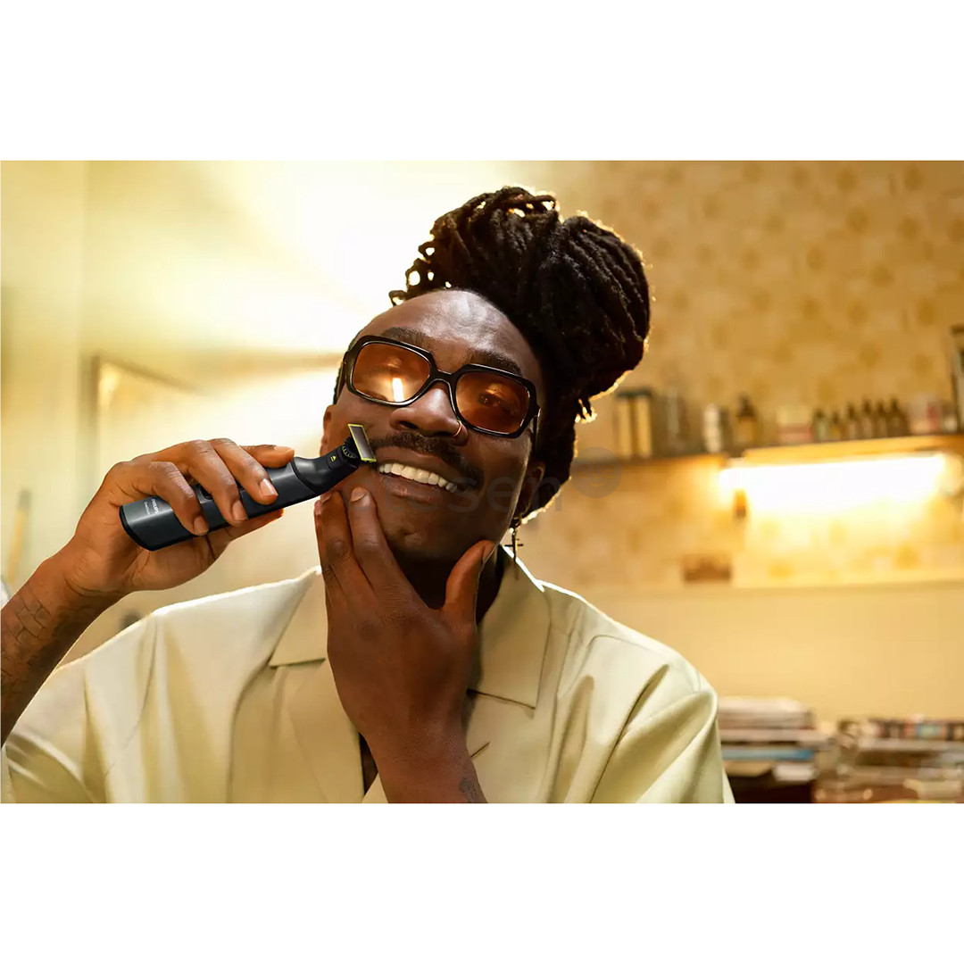 Philips OneBlade Pro Veidui + kūnui, pilkas - Hibridinis skustuvas