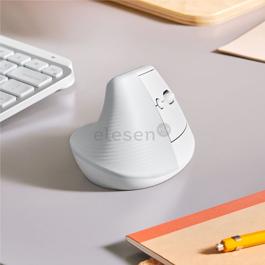 Pelė Logitech Lift Vertical Ergonomic for Mac, Belaidė, balta