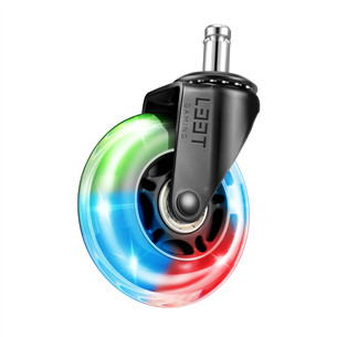EL33T Rubber Casters, 3", RGB, 5 шт., черный - Колесики для игрового стула Товар - 5706470136410