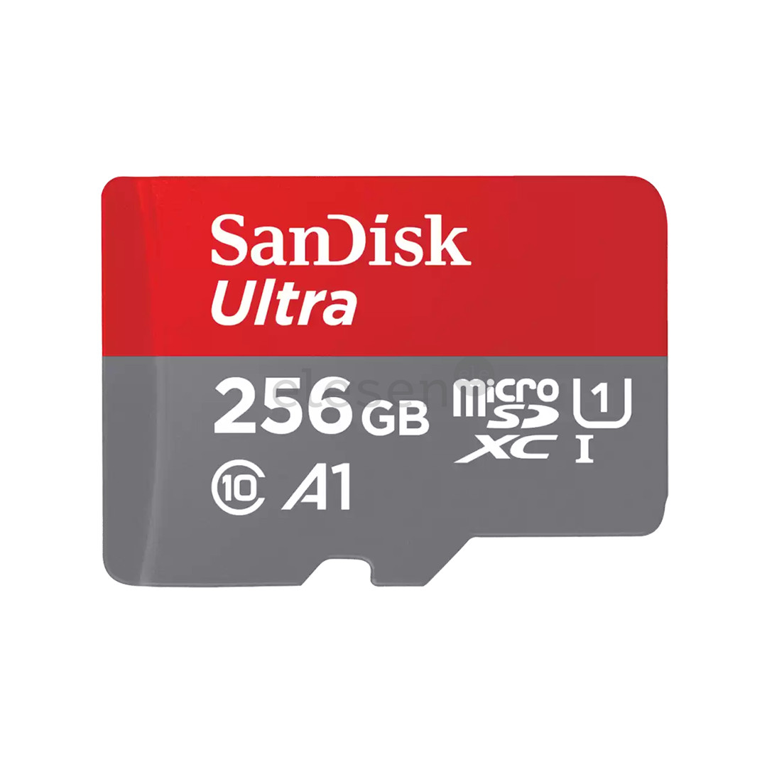 SanDisk Ultra microSDXC, 256 GB, gray - MicroSD card with SD adapter Item - SDSQUAC-256G-GN6MA
