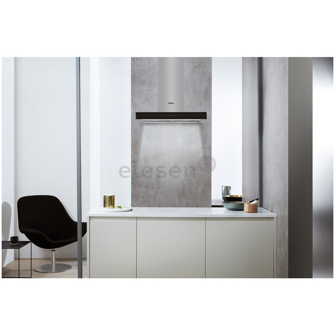 Whirlpool, 730 m³/h, width 59.8 cm, black/inox - Cooker Hood Item - WHBS62FLTK/1