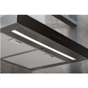 Whirlpool, 730 m³/h, width 59.8 cm, black/inox - Cooker Hood Item - WHBS62FLTK/1