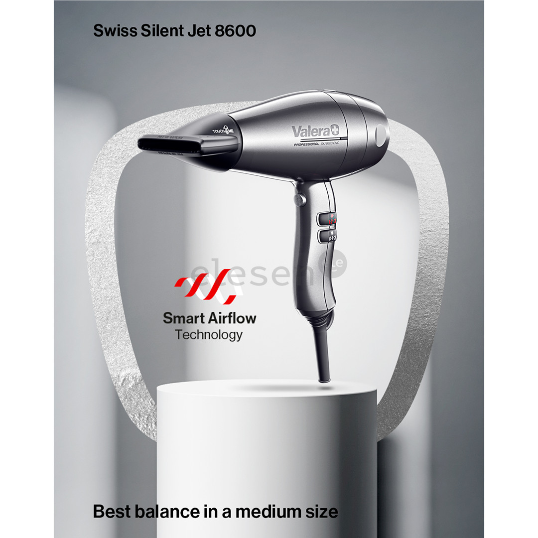 Valera Swiss Silent Jet 8600 Ionic, 2400 Вт, серый - Фен