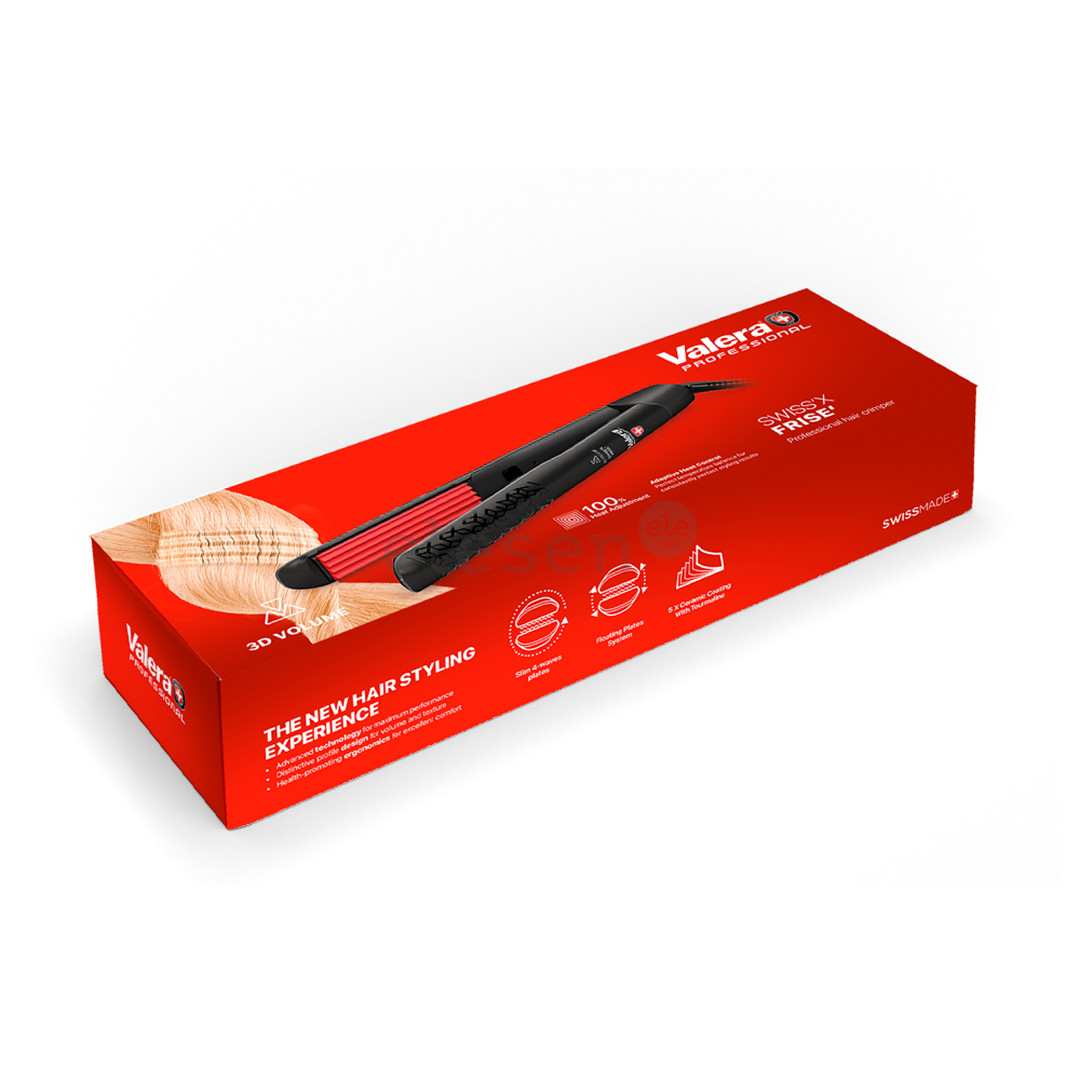 Valera Swiss'X Frise, 230°C, черный/красный - Щипцы-гофре Товар - 101.04