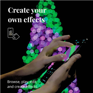 Twinkly Special Edition 250 RGB+W LED String (Gen II), IP44, 20 m, juoda - Išmanioji kalėdinė girlianda