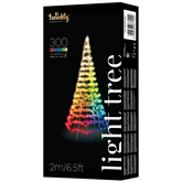 Twinkly Light Tree 3D, 300 LED, IP44, 2 m, black - Smart Christmas Tree Item - TWP300SPP-BEU