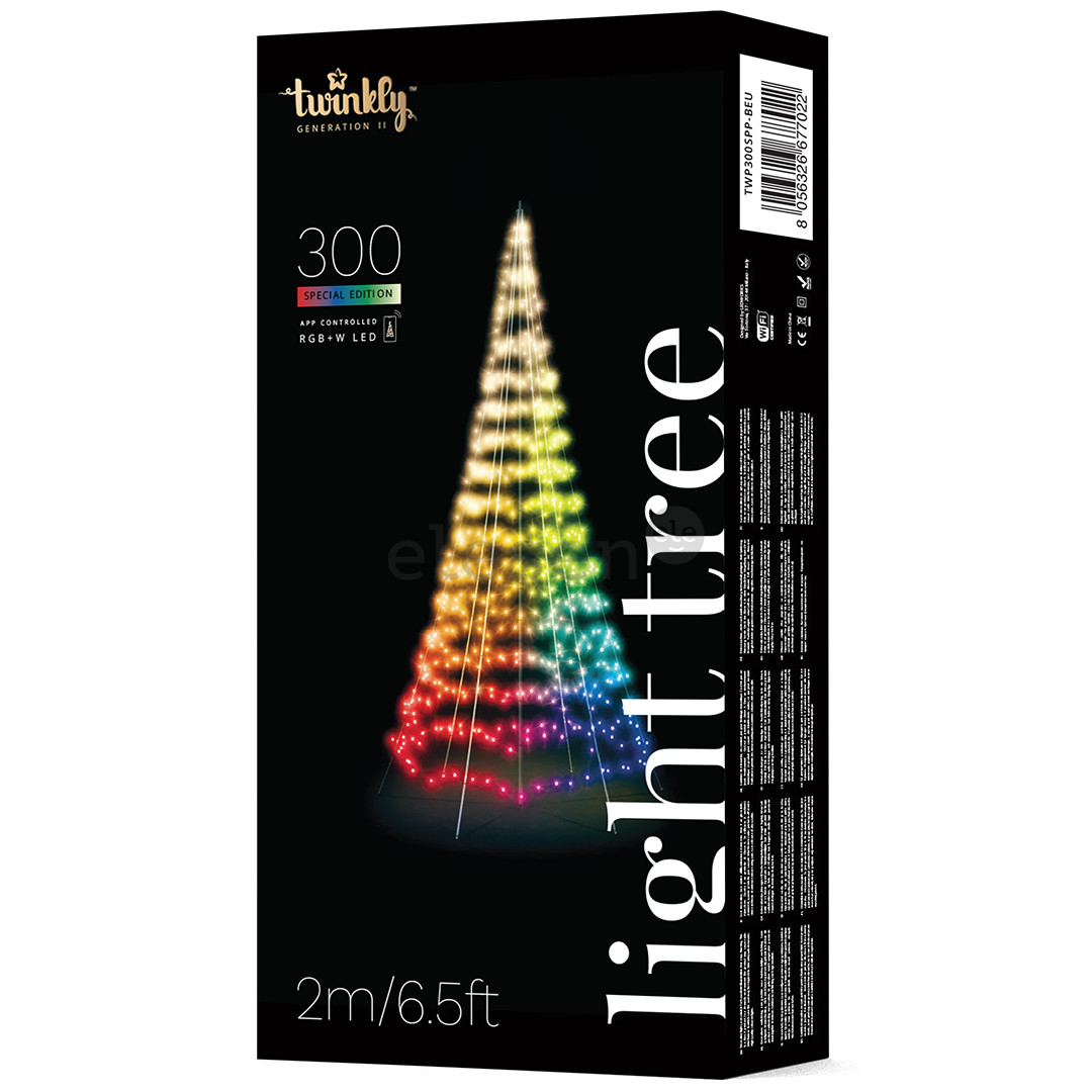 Išmanioji kalėdinė eglutė Twinkly Light Tree 3D, 300 LEDs, IP44, 2 m Prekė - TWP300SPP-BEU