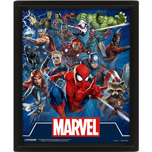 Plakatas Pyramid International Framed 3D Effect Poster Marvel Cinematic Heroes Prekė - 5051265845528 5051265845528