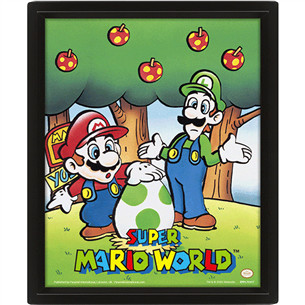 Plakatas Pyramid International Framed 3D Effect Poster Super Mario World Prekė - 5051265891181 5051265891181