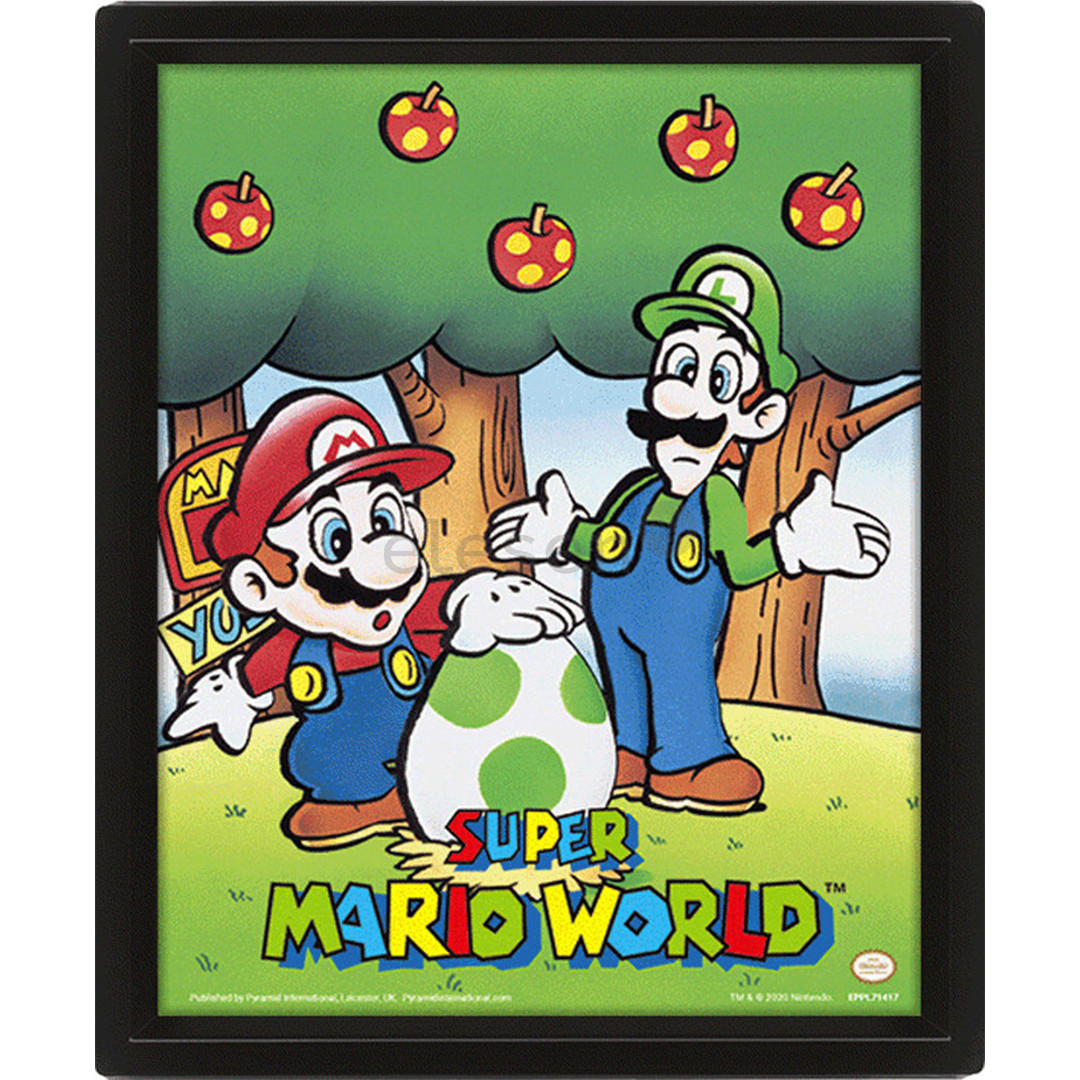 Pyramid International Framed 3D Effect Poster Super Mario World - Постер Товар - 5051265891181