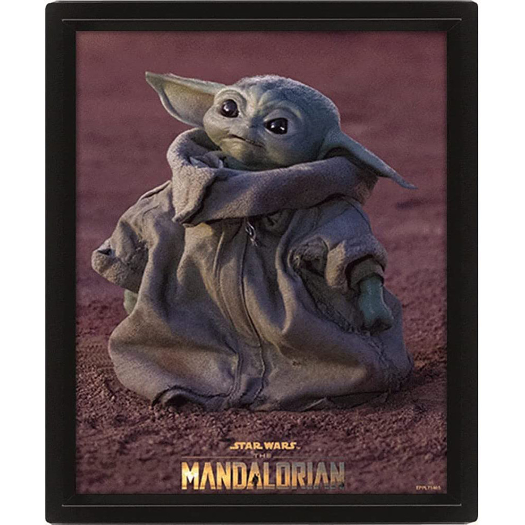 Pyramid International Framed 3D Effect Poster The Mandalorian Grogu - Постер Товар - 5056480310875