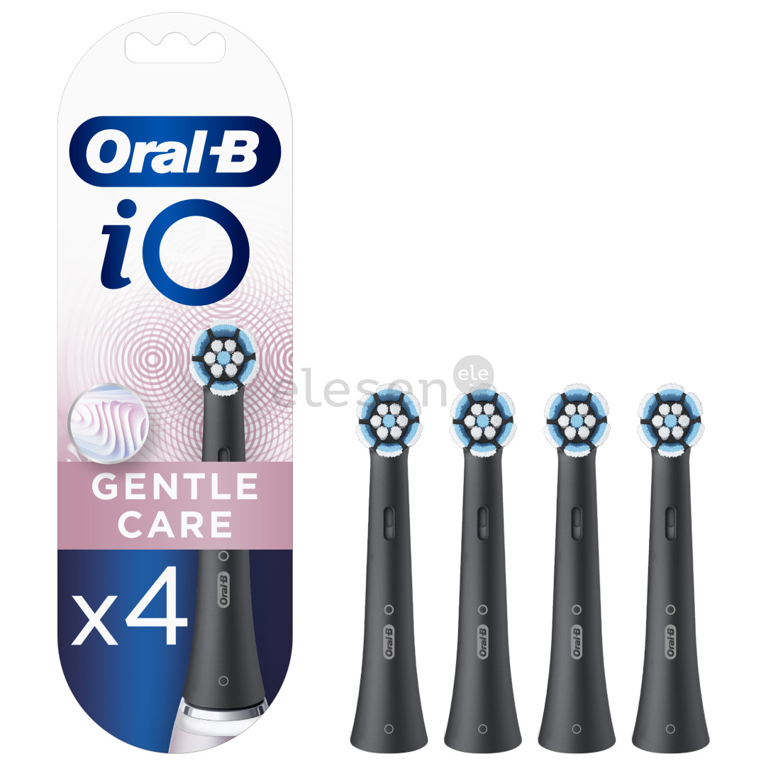 Dantų šepetėlių antgaliai Braun Oral-B iO Gentle Care Black, 4 vnt. Prekė - IOSB-4BLACK